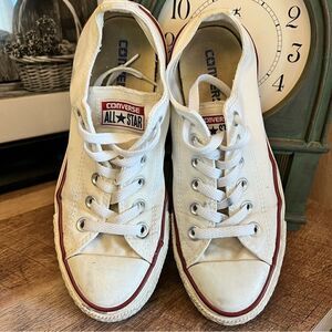 Womens Converse Allstar M7652 White Lace Up Casual Shoes Sneakers Size 7